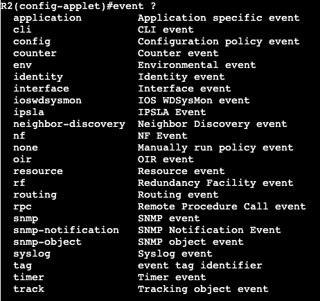 Embedded Event Manager